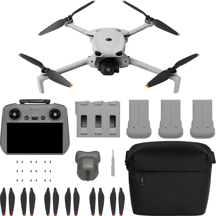 Dron DJI Lito X1 Fly More Combo Plus (DJI RC 2) z aparaturą RC 2, trzema akumulatorami Plus, hubem i torbą