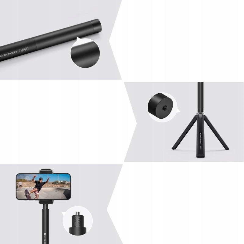 System mocowania akcesoriów kompatybilny z kamerami DJI Osmo Action oraz popularnymi modelami Insta360.