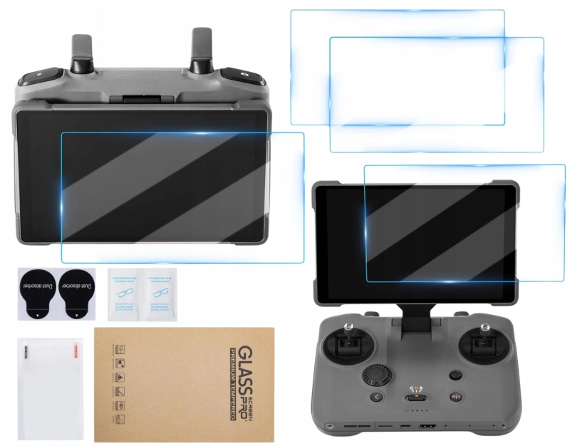 Demonstracja bezproblemowej obsługi dotykowej aplikacji DJI Fly na zamontowanym szkle ochronnym STARTRC 0,3 mm.