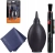 Zawartość zestawu K&F Concept Cleaning Kit obejmująca gruszkę, pióro oraz ściereczkę z mikrowłókna.
