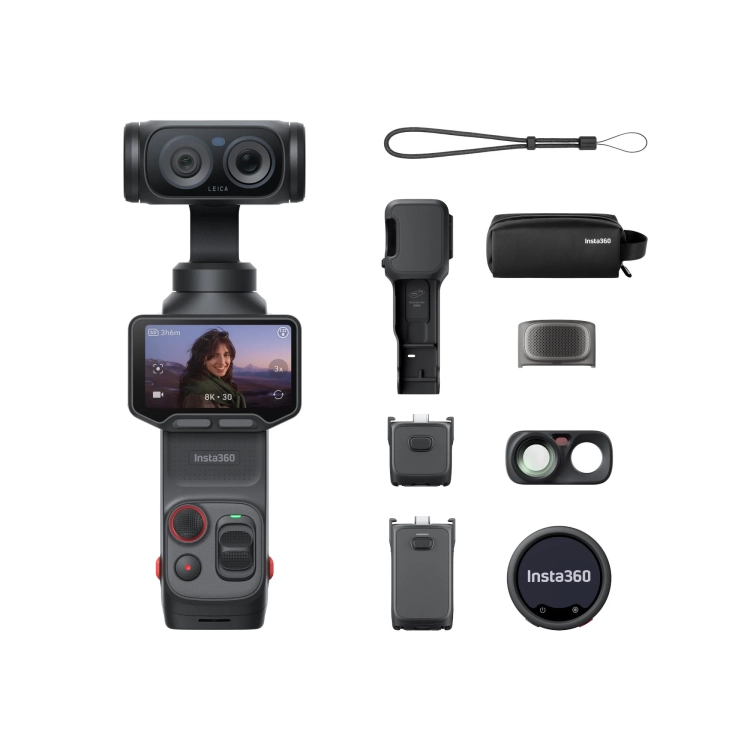 Insta360 Luna Ultra Ultra 8K Gimbal Camera Creator Bundle (Cosmic Black) zawartosc zestawu.webp