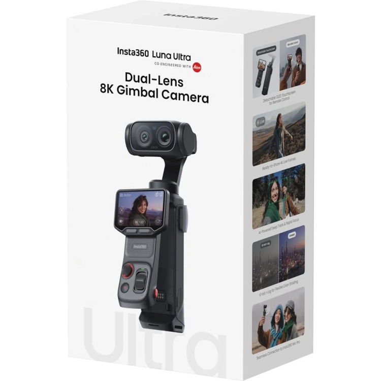 Insta360 Luna Ultra Ultra 8K Gimbal Kamera sportowa Creator Bundle (Cosmic Black) pudelko.webp