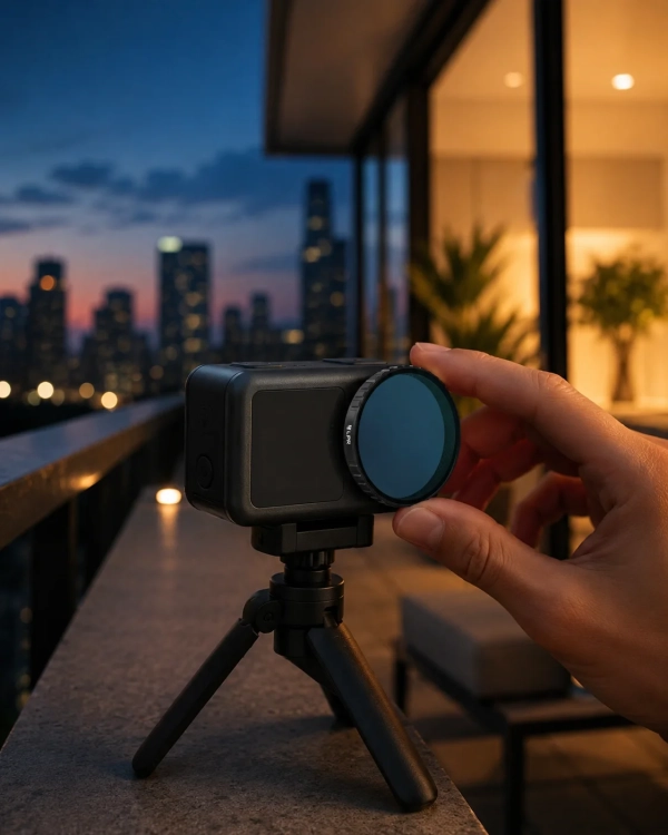 filtr-freewell-lpr-do-osmo-action-6-podczas-nagrywania-nocnej-panoramy-miasta