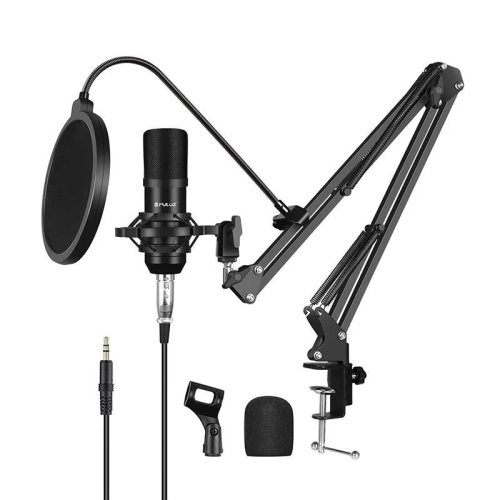mikrofon-studyjny-puluz-pu612b-pelny-zestaw-z-ramieniem-i-filtrem-pop