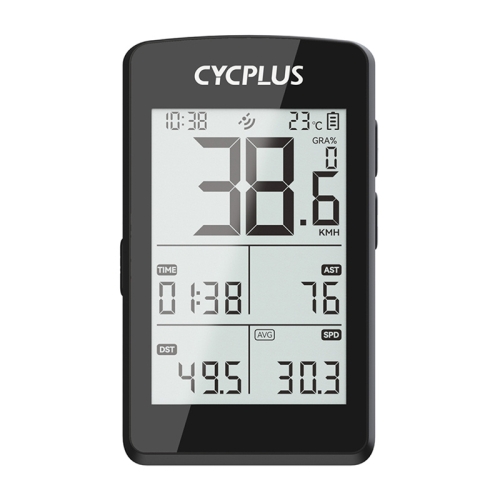 Licznik rowerowy Cycplus M3 umieszczony na tle graficznej sieci satelitów GPS wokół kuli ziemskiej.