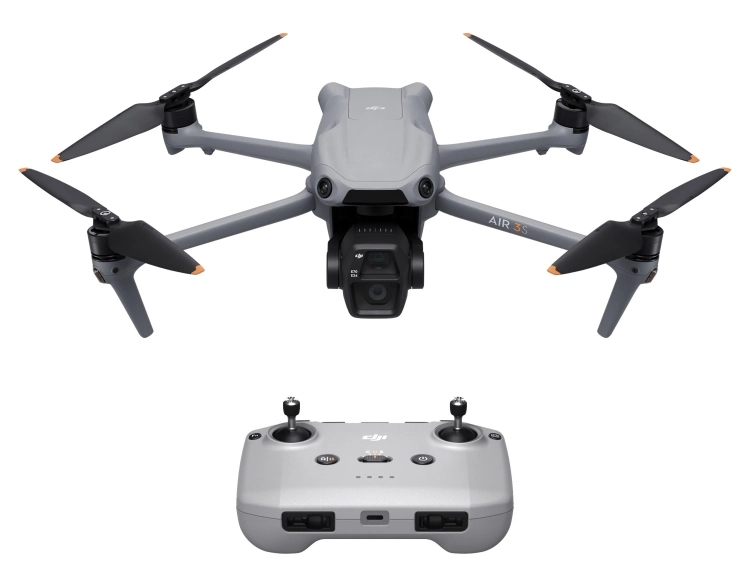 Dron DJI Air 3S (DJI RC-N3) z dwiema kamerami czujnikiem LiDAR i czasem lotu do 45min