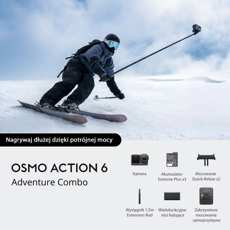 Kamera DJI Osmo Action 6 Adventure Combo