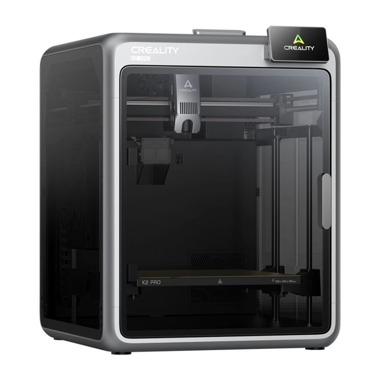 Zbliżenie mechanizmu ekstrudera drukarki 3D Creality K2 Pro.
