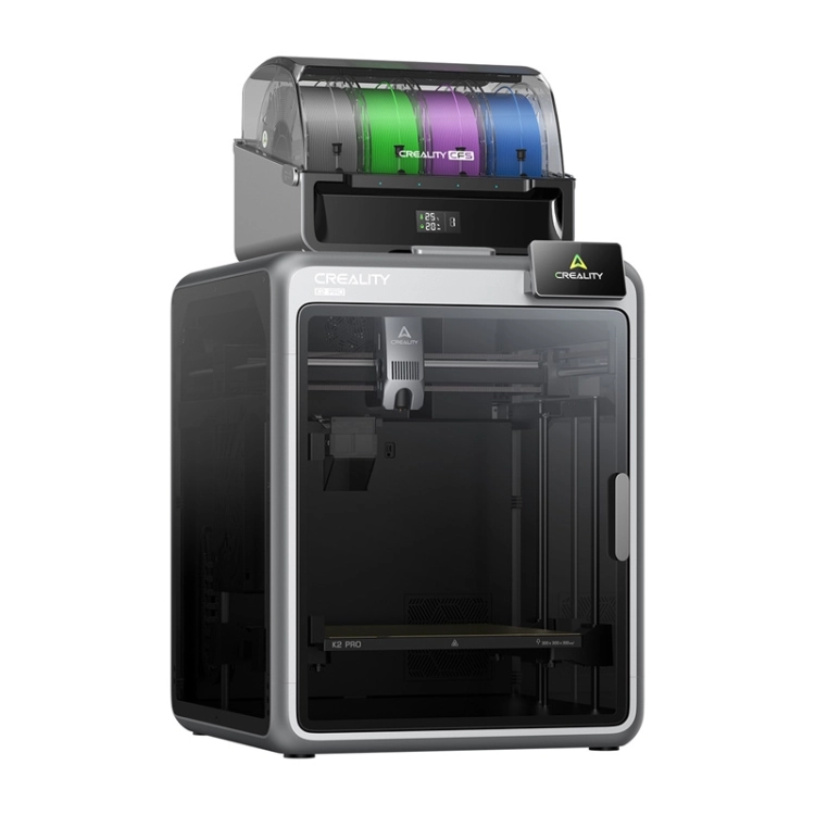 Zbliżenie mechanizmu ekstrudera drukarki 3D Creality K2 Pro Combo.
