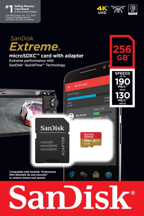 Karta pamięci SanDisk Extreme microSDXC 256GB-opakowanie.webp