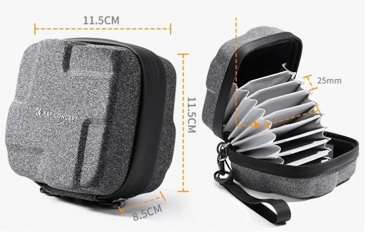 Etui ochronne K&F Concept KF13.185 z twardą skorupą EVA i paskiem