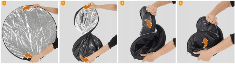 Kompaktowa składana blenda K&F Concept 60 cm z pięcioma powierzchniami