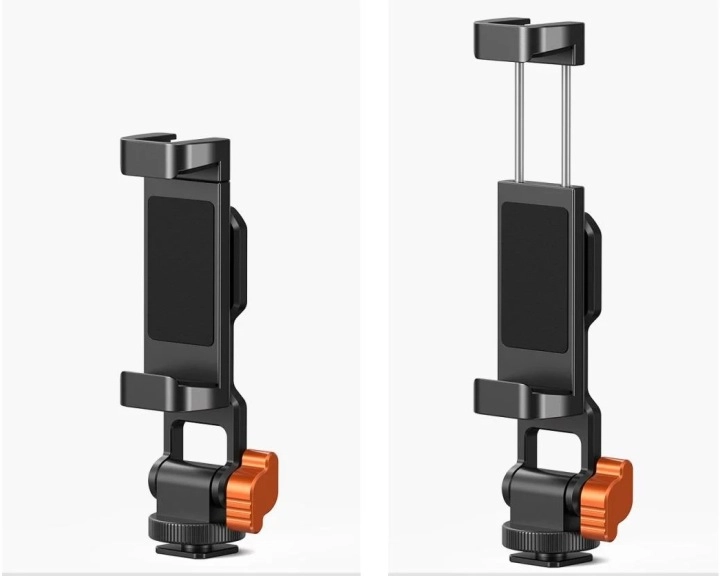 Uchwyt statywowy K&F Concept KF31.094 do smartfona widok z przodu i z tyłu