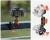 K&F Concept KF31.096 zamocowany do poręczy z kamerą sportową i akcesoriami
