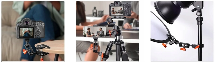 Przykładowe zastosowania uchwytu Magic Arm K&F Concept KF31.096 podczas filmowania