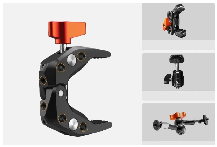Zacisk Crab Clamp K&F Concept KF31.096 z regulacją rozwarcia do różnych powierzchni