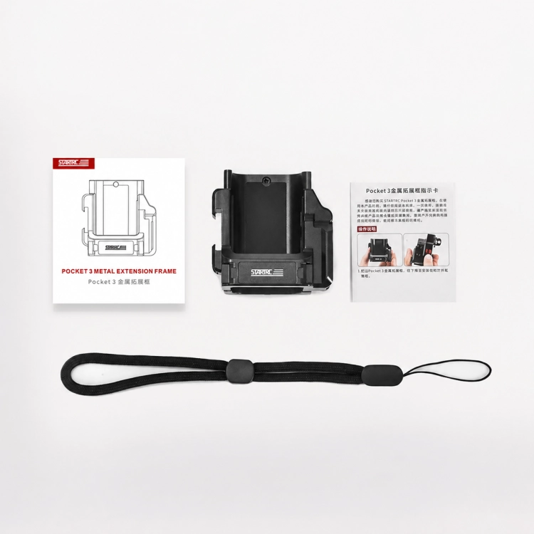 Zawartość zestawu klatki STARTRC 1146318 do DJI Osmo Pocket 3 z elementami montażowymi