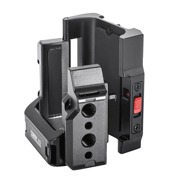 DJI Osmo Pocket 3 zamontowany w klatce STARTRC 1146318 z dostępem do portów