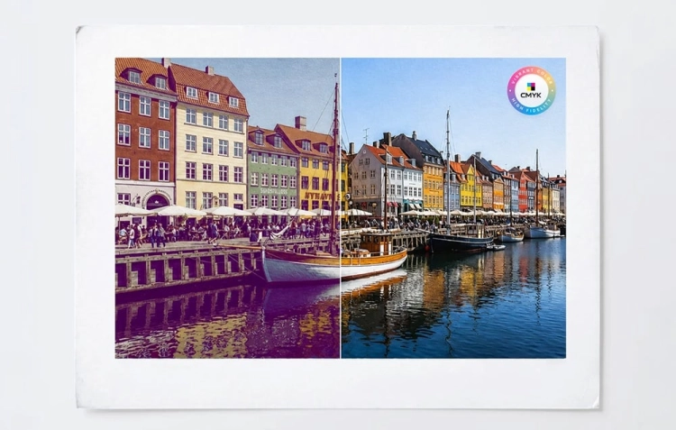 Kolorowy nadruk wykonany za pomocą modułu atramentowego CMYK do xTool M2