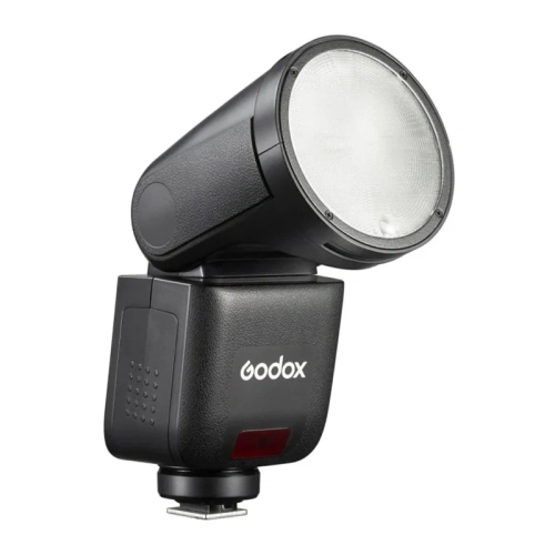 Lampa błyskowa Godox V1-S HSS do Sony z okrągłą głowicą, widok pod kątem