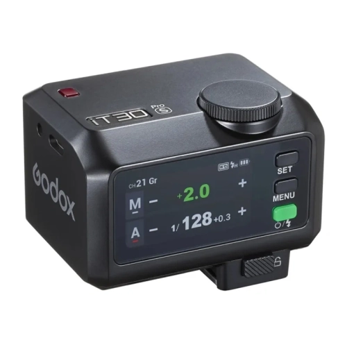 Kompaktowa lampa Godox iT30Pro S z ekranem dotykowym widok pod kątem