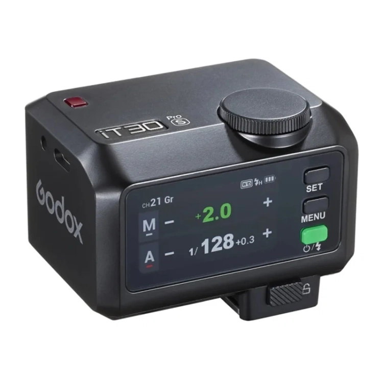 Kompaktowa lampa Godox iT30Pro S z ekranem dotykowym widok pod kątem