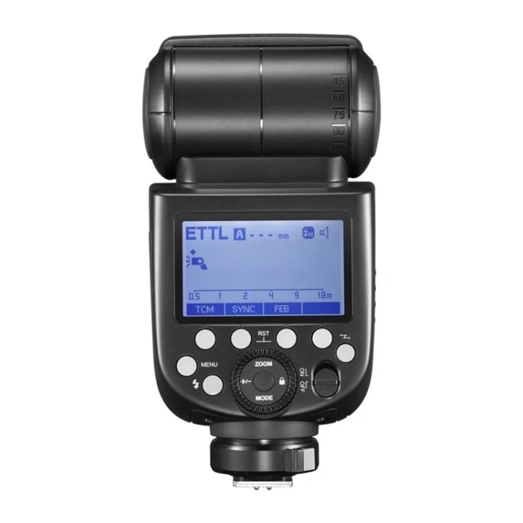Godox TT685IIO z podświetlanym wyświetlaczem LCD i przyciskami sterującymi