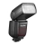 Lampa błyskowa Godox TT685IIO z odchyloną głowicą, widok z przodu pod kątem