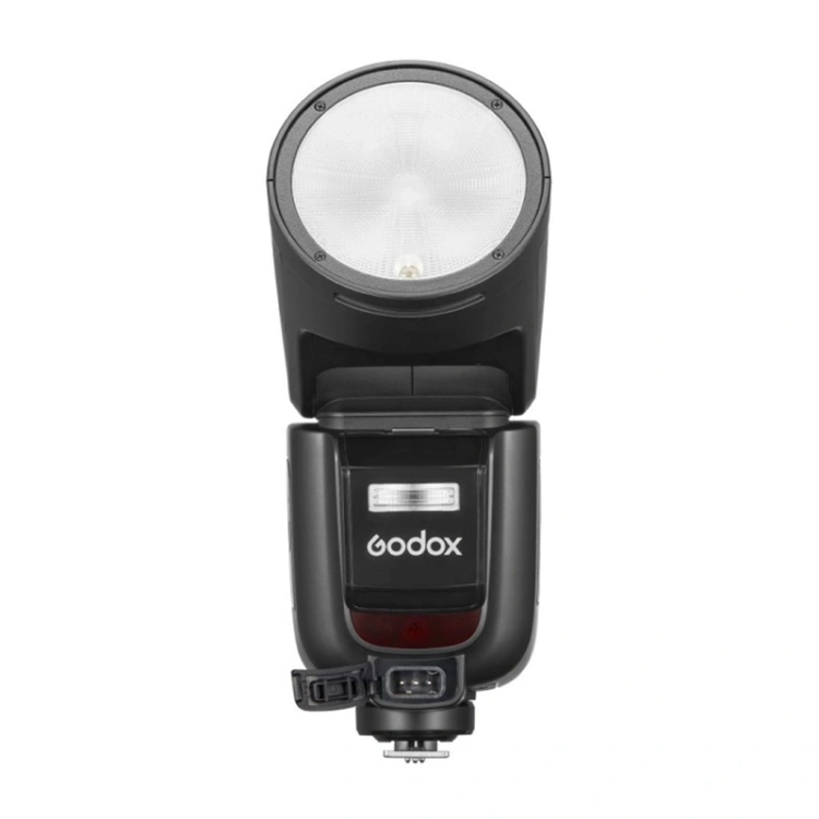 Lampa Godox V1Pro N do Nikon z okrągłym palnikiem, widok z przodu