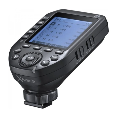 Godox XProII S do Sony z dużym ekranem LCD i panelem sterowania, widok produktu