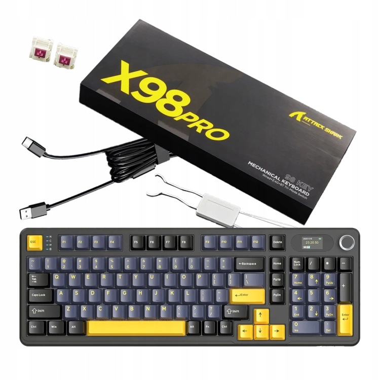 Funkcja Multi-Device w klawiaturze mechanicznej ATTACK SHARK X98 PRO.