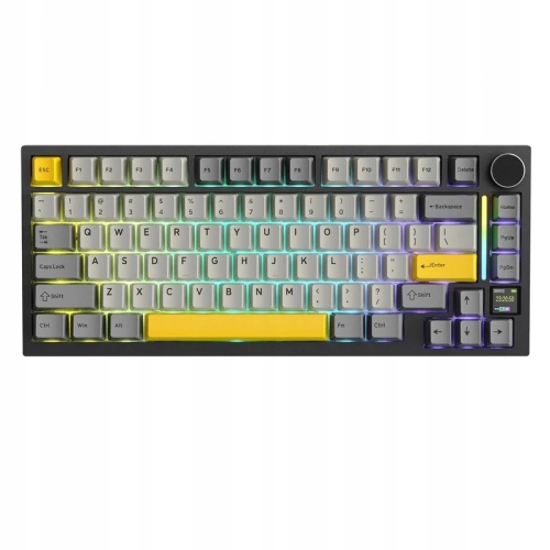 Klawiatura mechaniczna Attack Shark X820 ULTRA w kolorze Star Black z podświetleniem RGB.