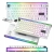 Biała klawiatura magnetyczna Attack Shark R85 HE z panelem świetlnym Lightbox RGB.
