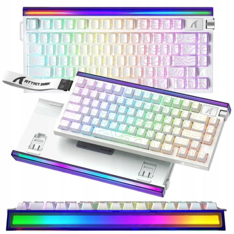 Wizualizacja działania technologii magnetycznej Hall Effect w klawiaturze Attack Shark R85 HE.