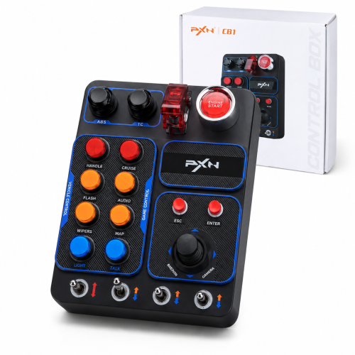 PXN CB1 - panel przycisków do symulatorów (30 programowalnych, RGB, USB-C, montaż do 70 mm).png