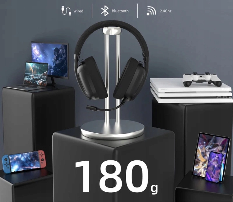 Odbiornik bezprzewodowy 2.4GHz 2w1 USB-A i USB-C w słuchawkach Attack Shark L80.