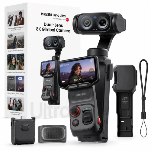 Insta360 Luna Ultra Standard Bundle – kamera sportowa 8K z obiektywami Leica, sensorem 1 i odłączanym ekranem OLED 2.webp