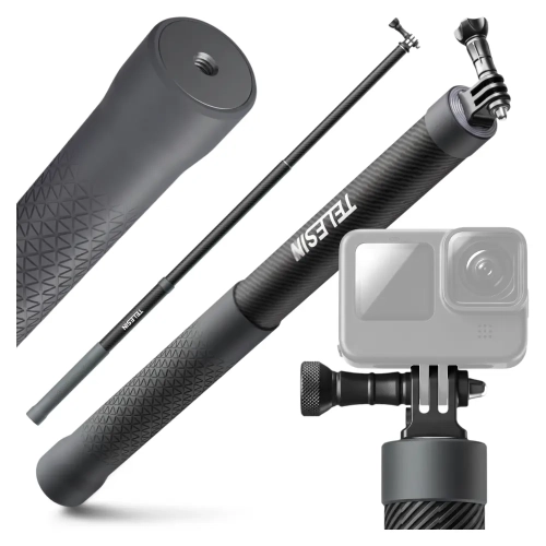 Telesin Selfie stick z włókna węglowego do kamer 3m długości GP-MNP-300-3.webp