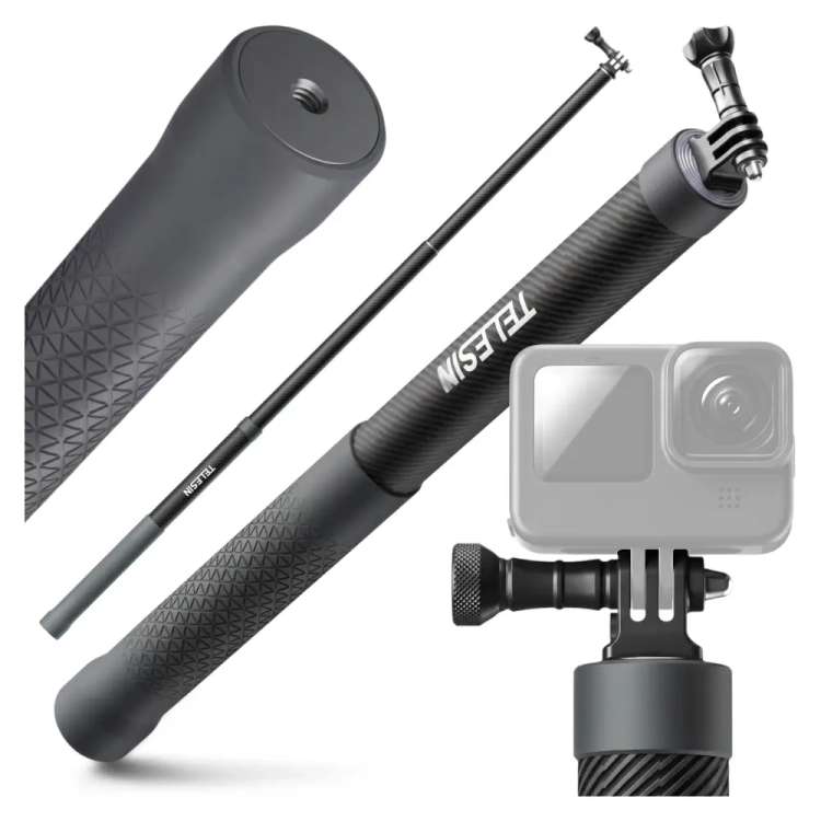 Telesin Selfie stick z włókna węglowego do kamer 3m długości GP-MNP-300-3.webp