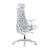 LiberNovo Omni Pro 45 cm białe, ergonomiczne oparcie i podstawa na kółkach