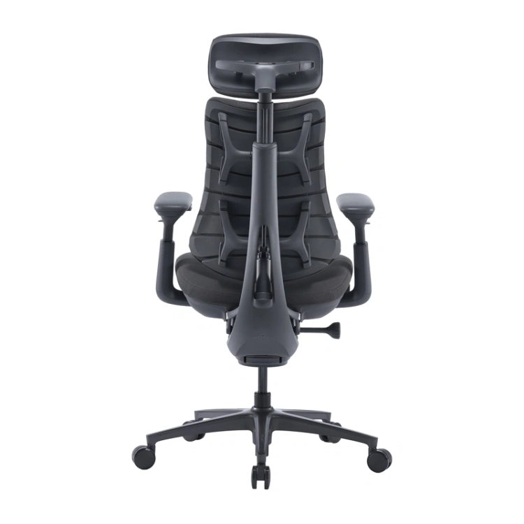Krzesło ergonomiczne LiberNovo Omni Pro 48 cm grafitowe, widok produktu z przodu