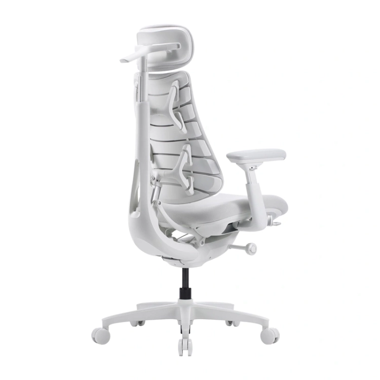 Krzesło ergonomiczne LiberNovo Omni GEN 48 cm białe, widok z boku
