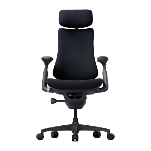Krzesło ergonomiczne LiberNovo Omni Dynamic 48 cm czarne, widok produktu od tyłu
