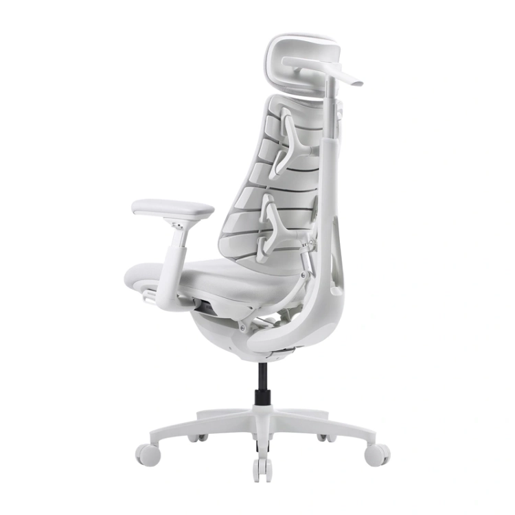 Krzesło ergonomiczne LiberNovo Omni GEN 45 cm białe, widok produktu pod kątem