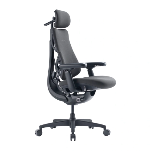 Krzesło ergonomiczne LiberNovo Omni GEN 45 cm grafitowe, widok produktu z boku