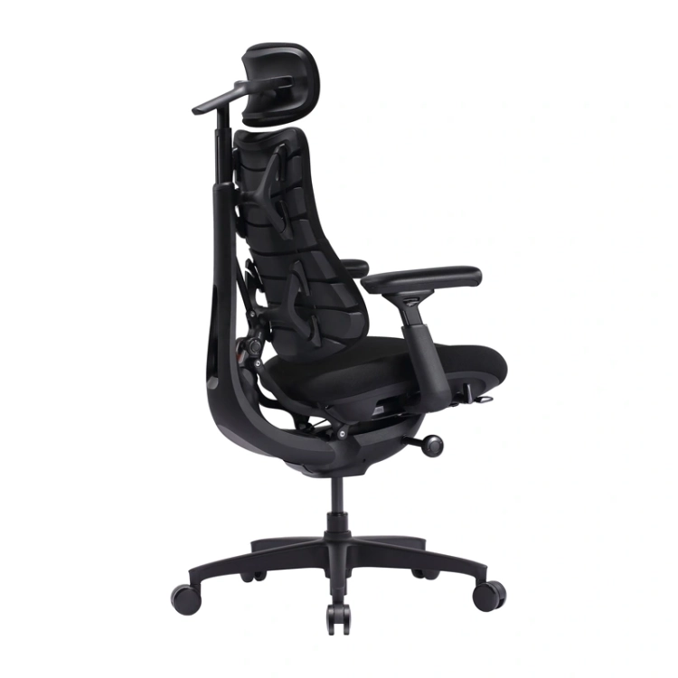 Krzesło ergonomiczne LiberNovo Omni SE 48 cm czarne, widok pod kątem