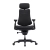 Czarne krzesło ergonomiczne LiberNovo Omni SE 48 cm, widok produktu od tyłu