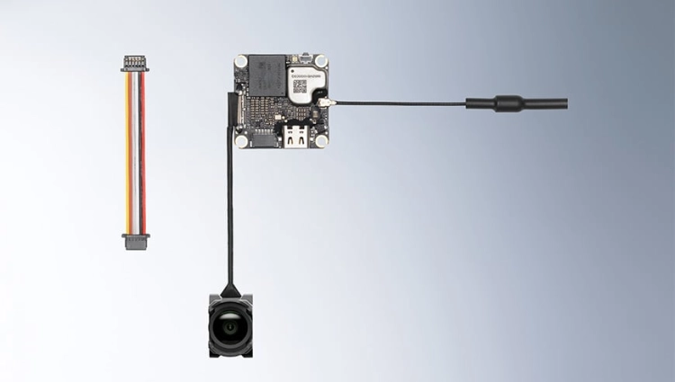 DJI O4 Wide Air Unit z anteną i przewodem 3 w 1 przygotowanym do montażu