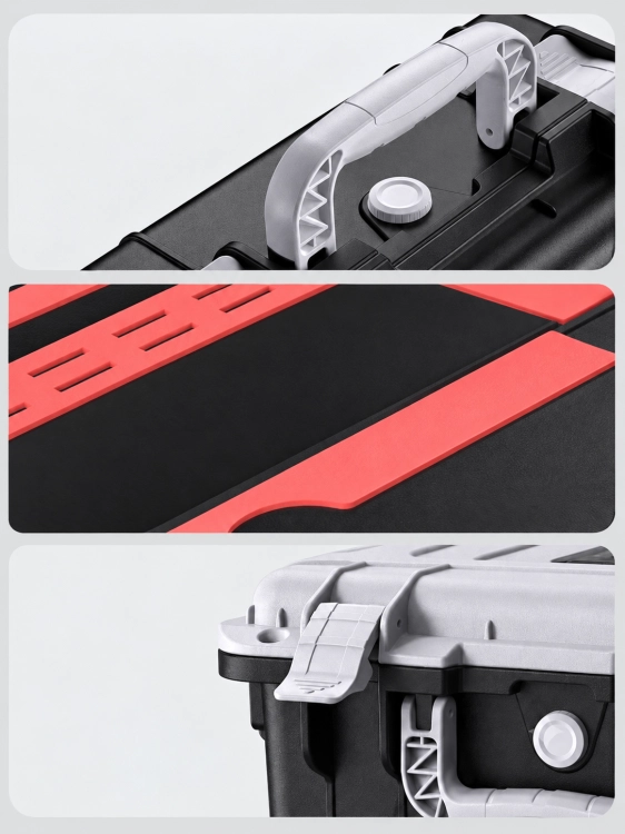 Zbliżenie na wytrzymałą konstrukcję i elementy ochronne twardego etui STARTRC do Nintendo Switch 2