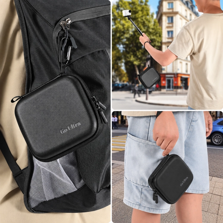 Torba STARTRC do Insta360 GO Ultra prezentowana podczas codziennego użytkowania i podróży